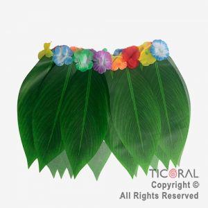 POLLERA HAWAIANA HOJAS LILO x 1